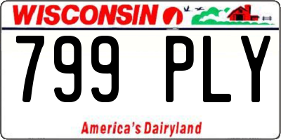 WI license plate 799PLY