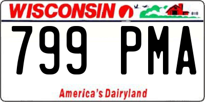 WI license plate 799PMA