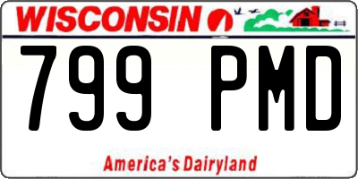 WI license plate 799PMD