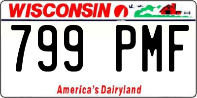 WI license plate 799PMF