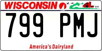 WI license plate 799PMJ