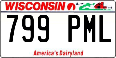 WI license plate 799PML