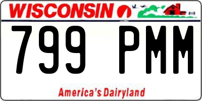WI license plate 799PMM
