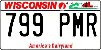 WI license plate 799PMR