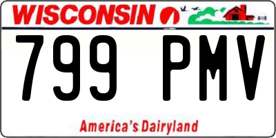 WI license plate 799PMV