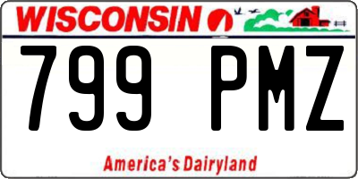 WI license plate 799PMZ