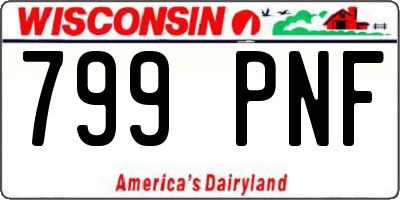 WI license plate 799PNF
