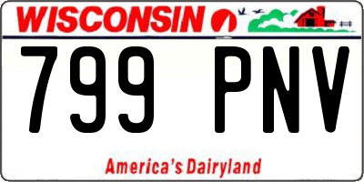 WI license plate 799PNV