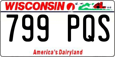 WI license plate 799PQS