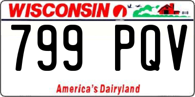 WI license plate 799PQV