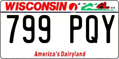 WI license plate 799PQY