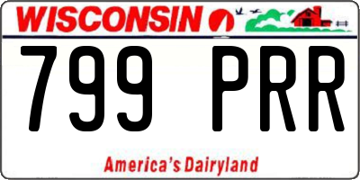WI license plate 799PRR