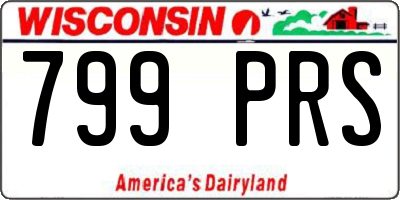 WI license plate 799PRS