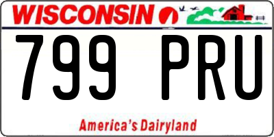 WI license plate 799PRU