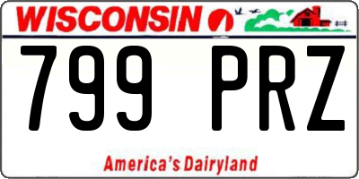 WI license plate 799PRZ