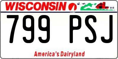 WI license plate 799PSJ