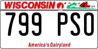 WI license plate 799PSO