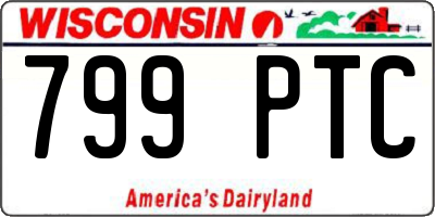 WI license plate 799PTC