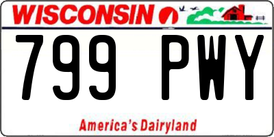 WI license plate 799PWY