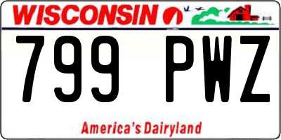 WI license plate 799PWZ