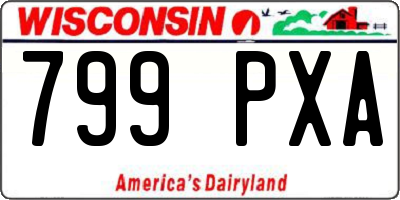 WI license plate 799PXA