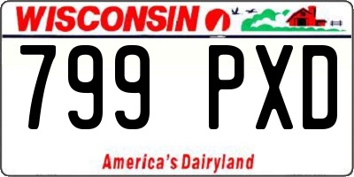 WI license plate 799PXD
