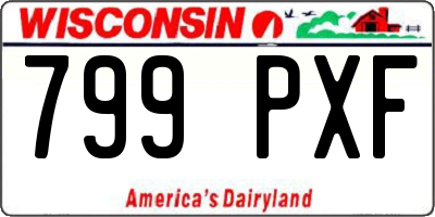 WI license plate 799PXF