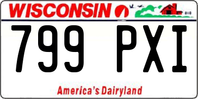 WI license plate 799PXI