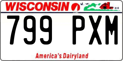 WI license plate 799PXM
