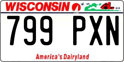 WI license plate 799PXN