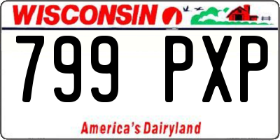 WI license plate 799PXP