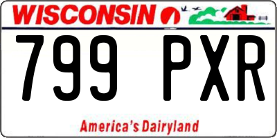 WI license plate 799PXR