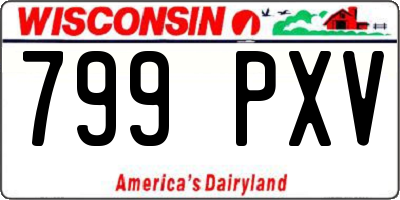 WI license plate 799PXV