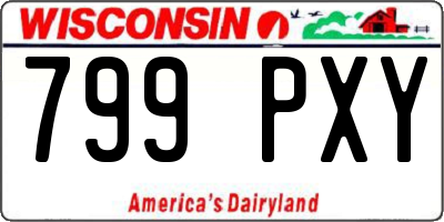 WI license plate 799PXY