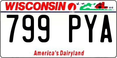 WI license plate 799PYA