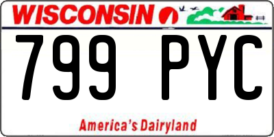 WI license plate 799PYC