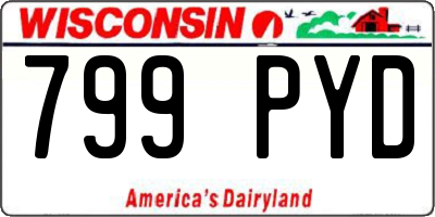 WI license plate 799PYD