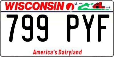 WI license plate 799PYF