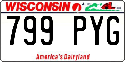 WI license plate 799PYG