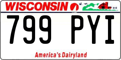WI license plate 799PYI