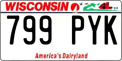 WI license plate 799PYK