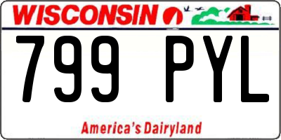 WI license plate 799PYL