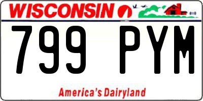 WI license plate 799PYM