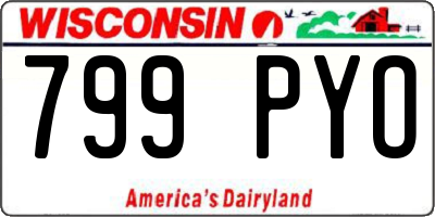 WI license plate 799PYO