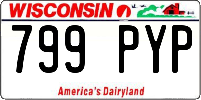 WI license plate 799PYP