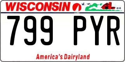 WI license plate 799PYR