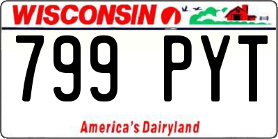 WI license plate 799PYT