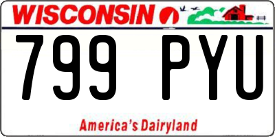 WI license plate 799PYU