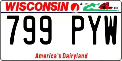WI license plate 799PYW