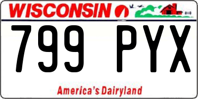 WI license plate 799PYX